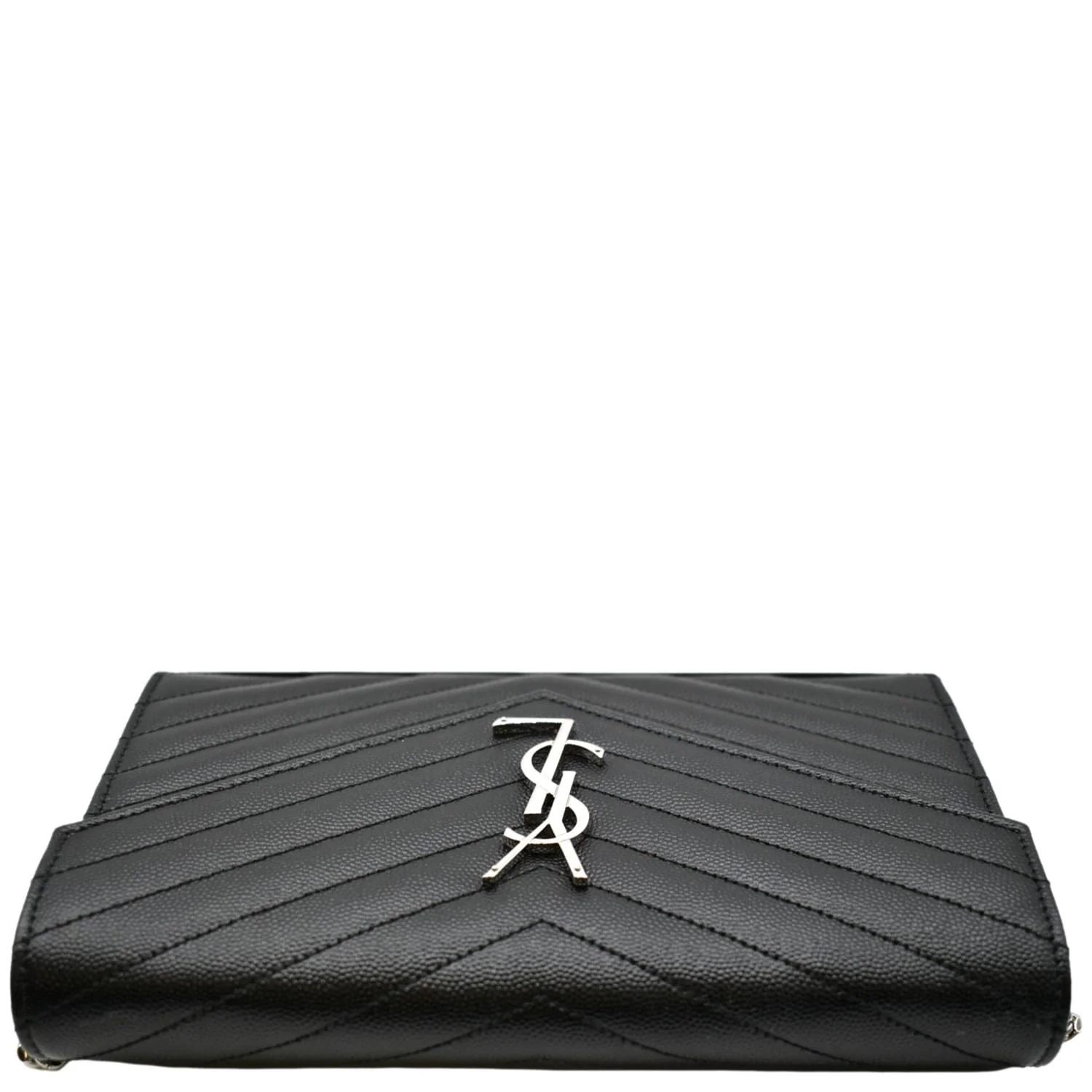 YVES SAINT LAURENT Wallet on Chain Leather Shoulder Bag Black - Image 5