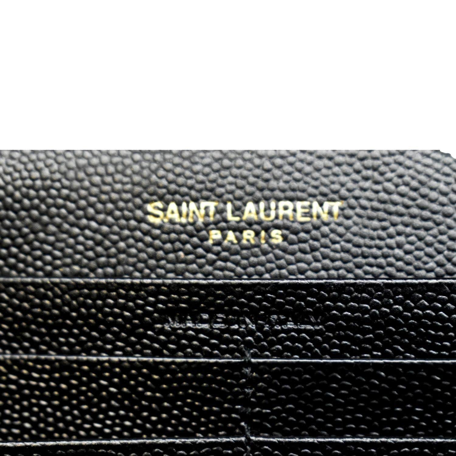 YVES SAINT LAURENT Chevron Grain De Poudre Envelope Chain Bag Black - Image 12