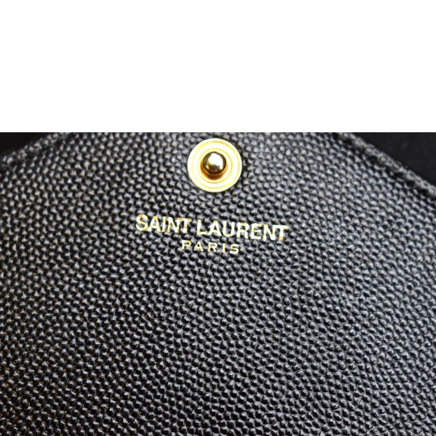 YVES SAINT LAURENT Chevron Grain De Poudre Envelope Chain Bag Black - Image 12