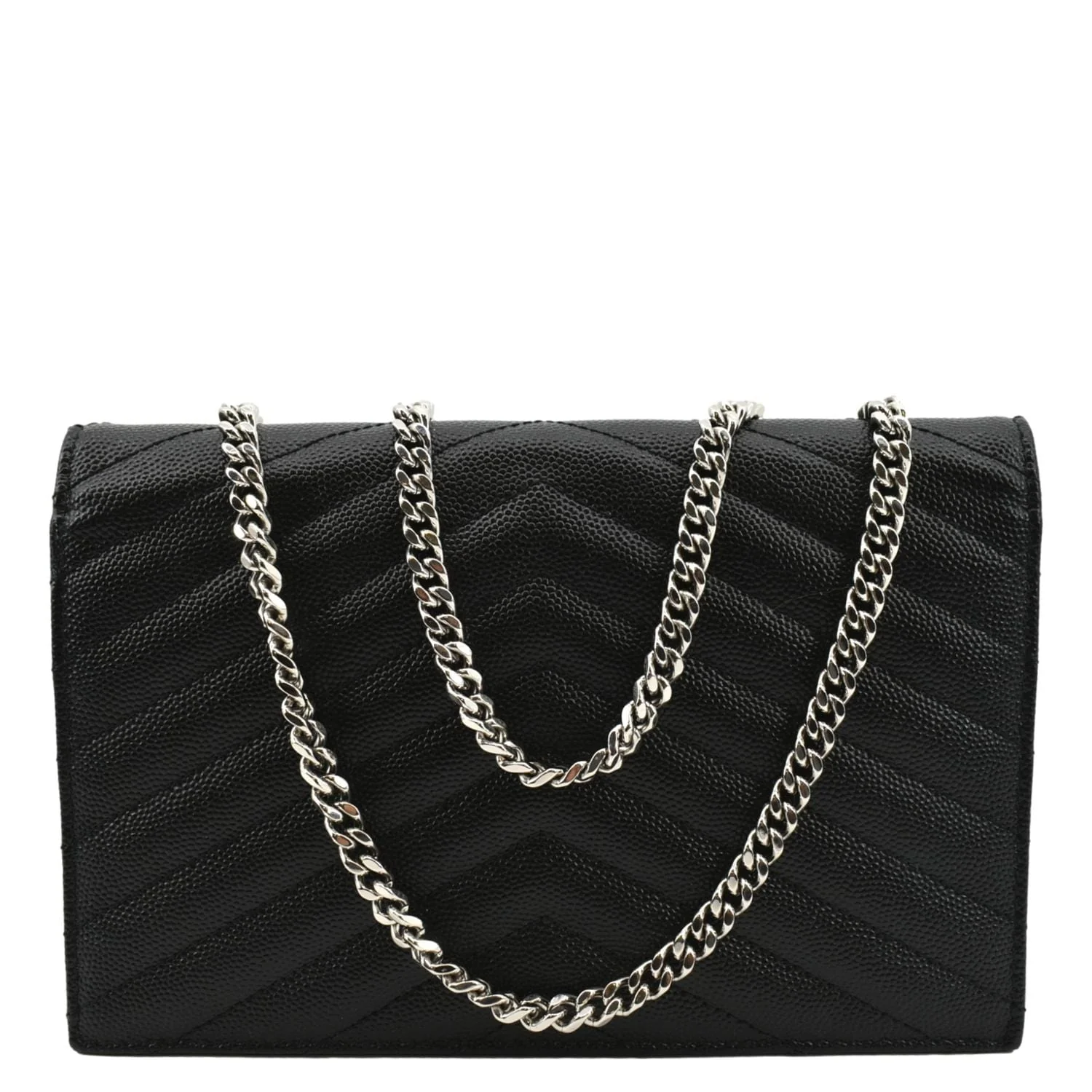 YVES SAINT LAURENT Cassandre Grain De Poudre Crossbody Chain Bag Black - Image 3