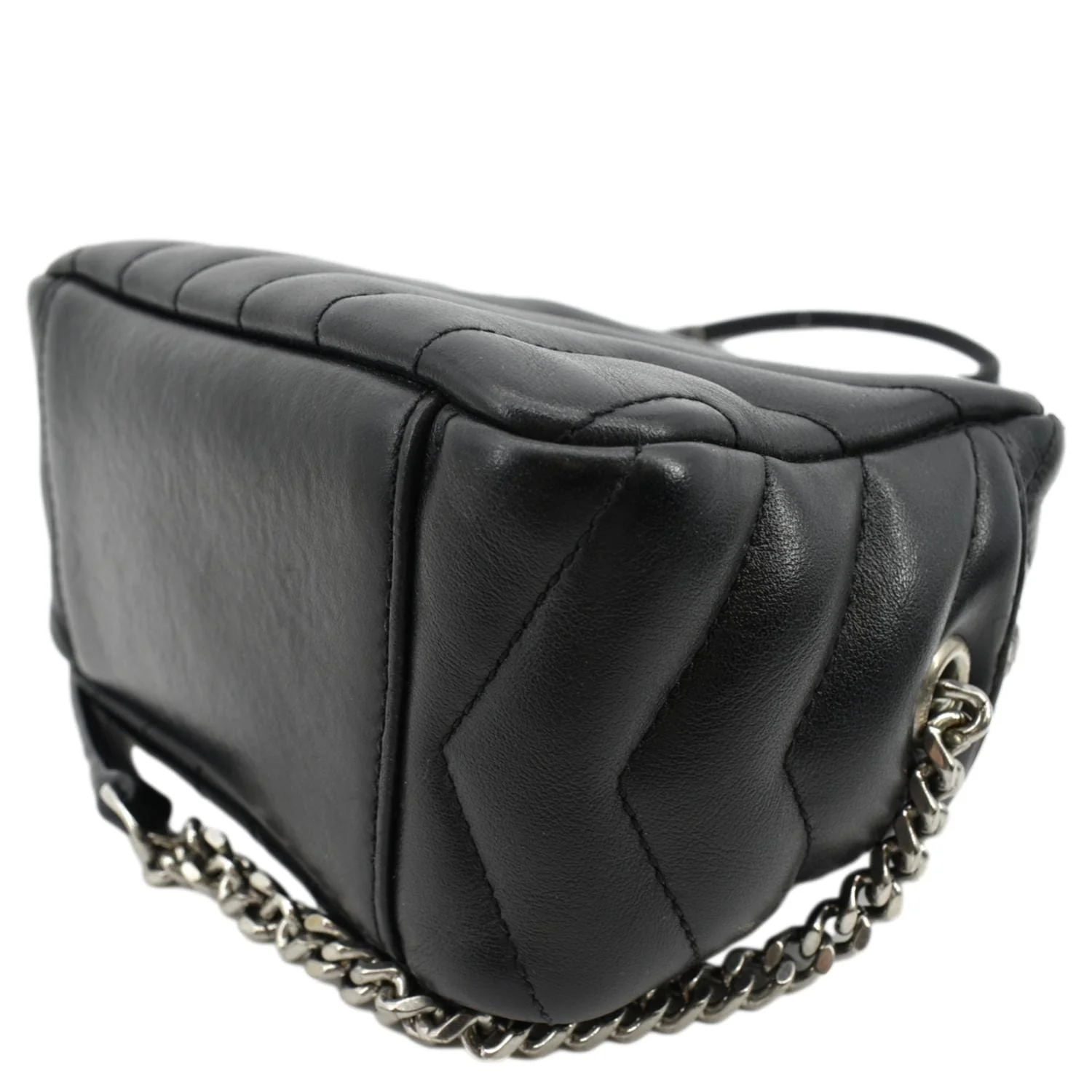 YVES SAINT LAURENT Y Mini Quilted Calfskin Leather Camera Bag Black - Image 6