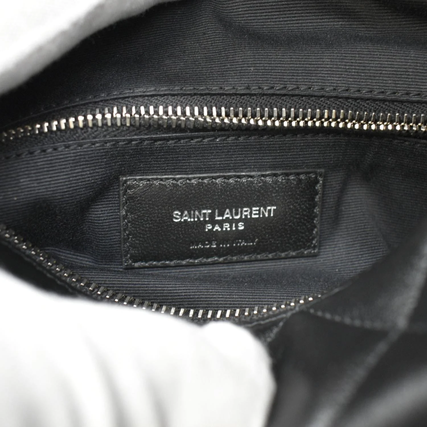 YVES SAINT LAURENT LouLou Bowling Small Quilted Monogram Crossbody Bag Black - Image 12